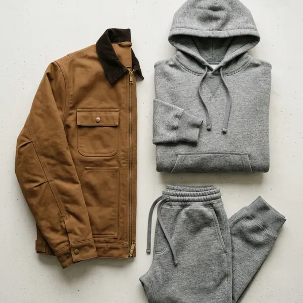 Classic jacket, hoodie, and sweatpants